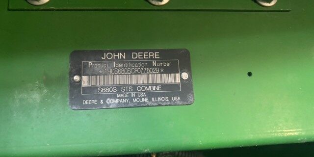 JohnDeere 约翰迪尔S680收割机