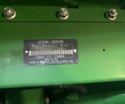 JohnDeere 約翰迪爾S680收割機