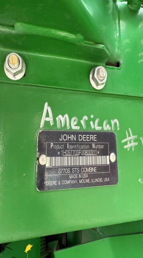 JohnDeere 约翰迪尔S770收割机