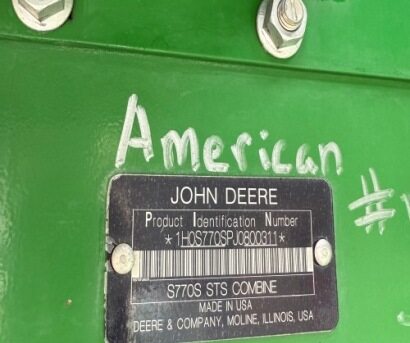 JohnDeere 約翰迪爾S770收割機(jī)